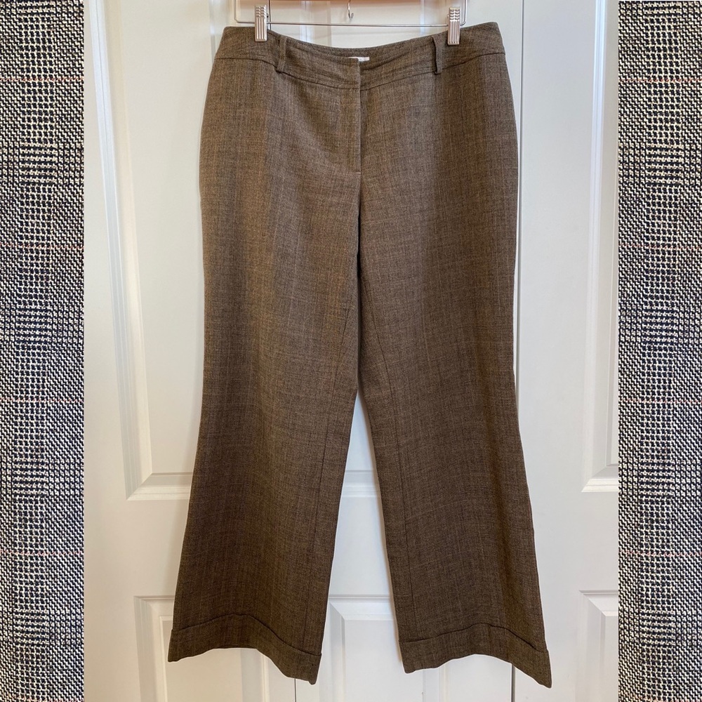 Worthington Petite Brown Plaid Pants, 14P